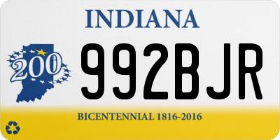 IN license plate 992BJR