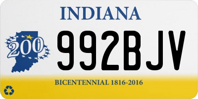 IN license plate 992BJV