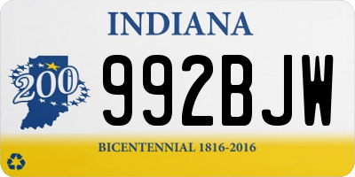 IN license plate 992BJW