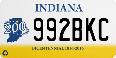 IN license plate 992BKC