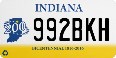 IN license plate 992BKH