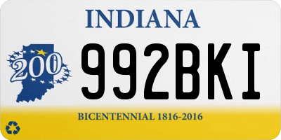 IN license plate 992BKI