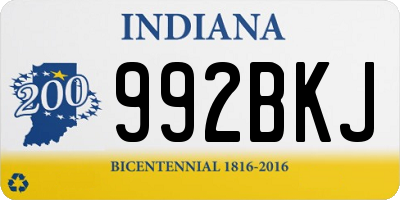 IN license plate 992BKJ