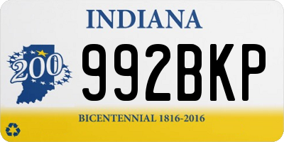 IN license plate 992BKP