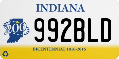 IN license plate 992BLD