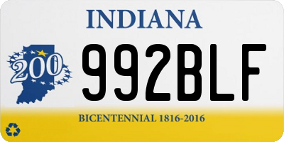 IN license plate 992BLF