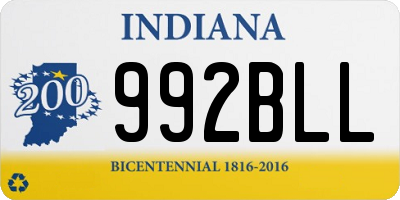 IN license plate 992BLL