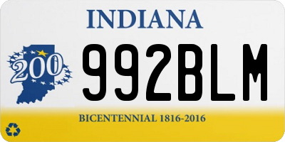IN license plate 992BLM