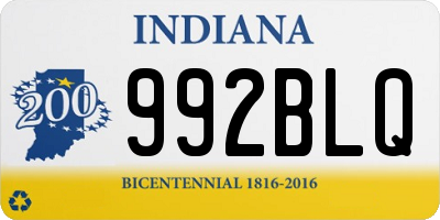 IN license plate 992BLQ