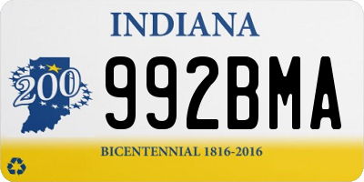 IN license plate 992BMA