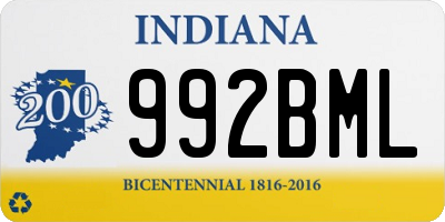 IN license plate 992BML