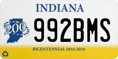 IN license plate 992BMS