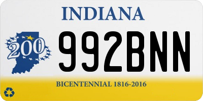 IN license plate 992BNN