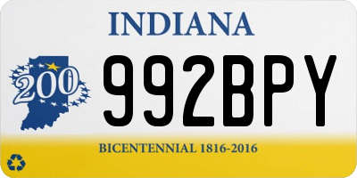 IN license plate 992BPY