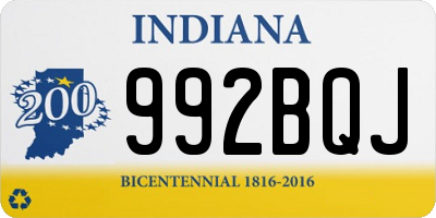 IN license plate 992BQJ