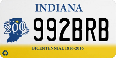 IN license plate 992BRB