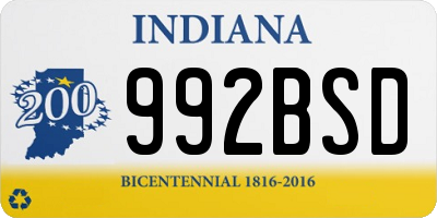 IN license plate 992BSD