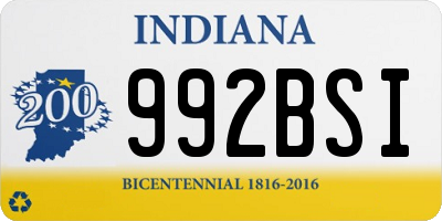 IN license plate 992BSI