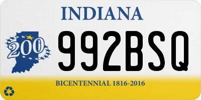 IN license plate 992BSQ