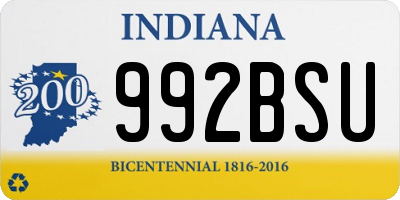 IN license plate 992BSU