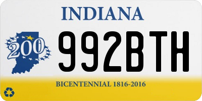 IN license plate 992BTH