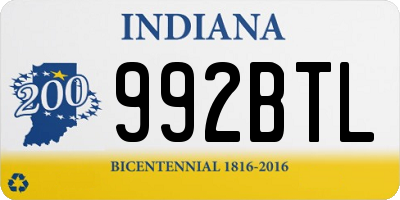 IN license plate 992BTL