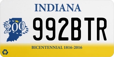 IN license plate 992BTR