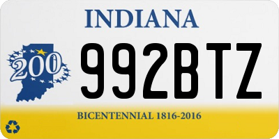 IN license plate 992BTZ