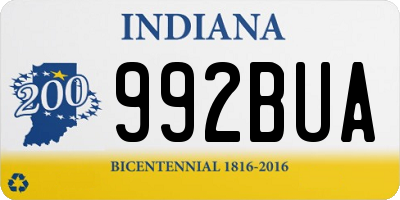 IN license plate 992BUA