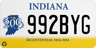 IN license plate 992BYG