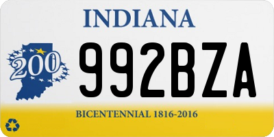 IN license plate 992BZA