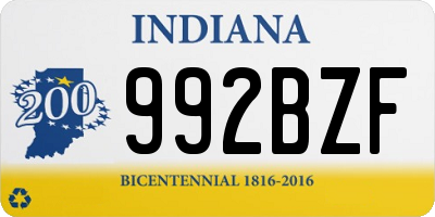 IN license plate 992BZF