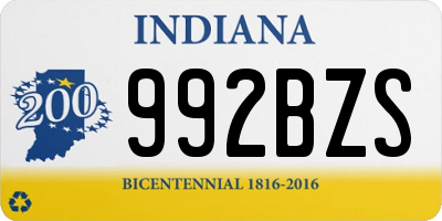 IN license plate 992BZS