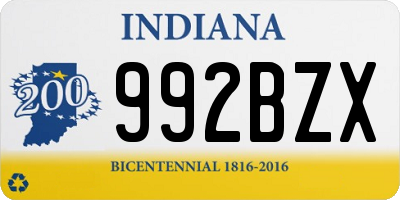 IN license plate 992BZX