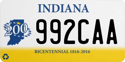 IN license plate 992CAA