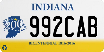 IN license plate 992CAB