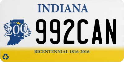 IN license plate 992CAN