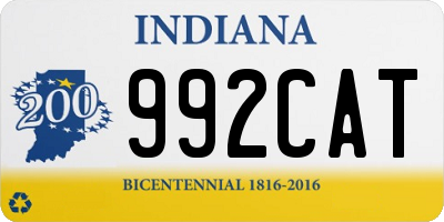 IN license plate 992CAT