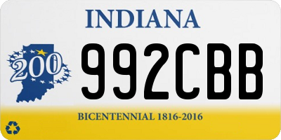 IN license plate 992CBB