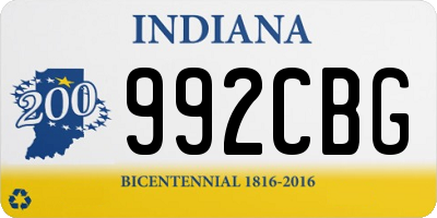 IN license plate 992CBG