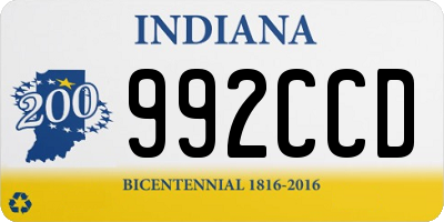 IN license plate 992CCD