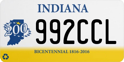 IN license plate 992CCL