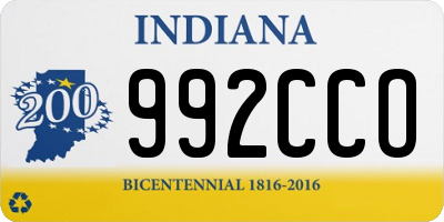 IN license plate 992CCO