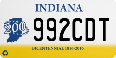 IN license plate 992CDT