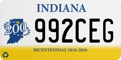 IN license plate 992CEG