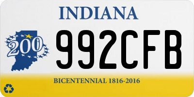 IN license plate 992CFB