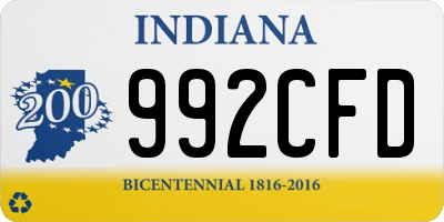 IN license plate 992CFD