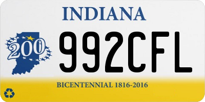 IN license plate 992CFL