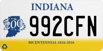 IN license plate 992CFN