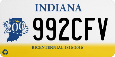 IN license plate 992CFV